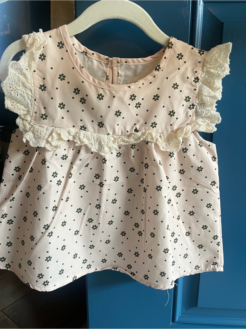 Girls Pink Floral Lace-Trim Tank Top